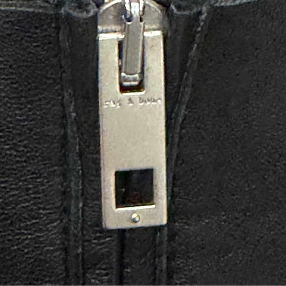 RAG & BONE  Loxley Black Lambs Leather Dress Sz 6 Sleeveless Zip $1590 Excellent - Picture 9 of 11